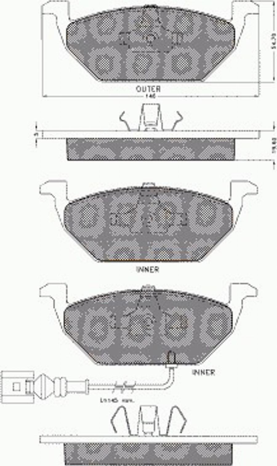 Pex 7.542 - Гальмівні колодки, дискові гальма autocars.com.ua