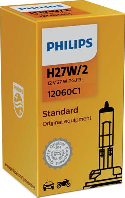 PHILIPS 12060C1 - Лампа розжарювання H27W-2 12V 27W PGJ13 STANDARD вир-во Philips autocars.com.ua