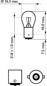PHILIPS 12498LLECOB2 - Лампа накаливания, фонарь указателя поворота avtokuzovplus.com.ua