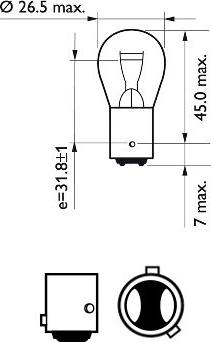 PHILIPS 12594B2 - Лампа накаливания, фонарь сигнала тормоза / задний габаритный autodnr.net