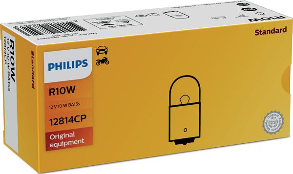 PHILIPS 12814CP - Лампа розжарювання R10W12V 10W BA15s вир-во Philips autocars.com.ua