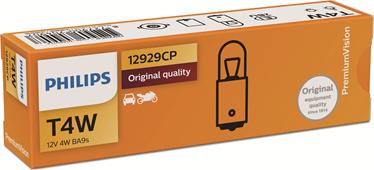 PHILIPS 12929CP - Лампа накалу T4W12V 4W BA9s вир-во Philips autocars.com.ua