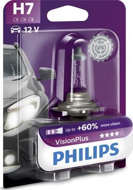 PHILIPS 12972VPB1 - Лампа накалу H7VisionPlus12V 55W PX26d autocars.com.ua