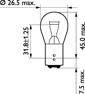 PHILIPS 13499B2 - Лампа накаливания, фонарь указателя поворота avtokuzovplus.com.ua