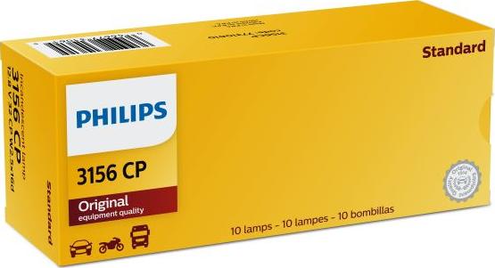 PHILIPS 3156CP - Лампа накаливания, фонарь указателя поворота avtokuzovplus.com.ua