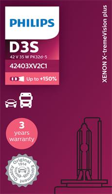 PHILIPS 42403XV2C1 - Лампа ксеноновая D3S X-tremeVision 42В. 35Вт. PK32d-5 4800К пр-во Philips autocars.com.ua