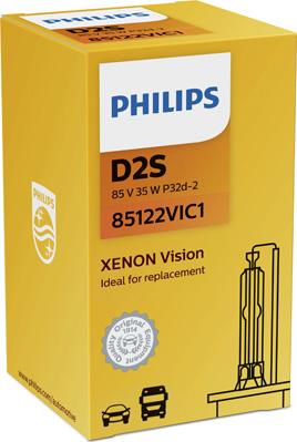 PHILIPS 85122VIC1 - Лампа ксеноновая Philips D2S 85V 35W autocars.com.ua