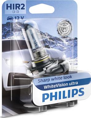 PHILIPS 9012WVUB1 - Лампа накаливания HIR2 WhiteVision ultra 12V 55W PX22d 60 3700K  1шт. blister пр-во Philips autocars.com.ua