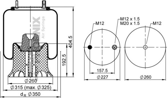 Phoenix 1 DK 23 L-9131 - Кожух пневматичної ресори autocars.com.ua