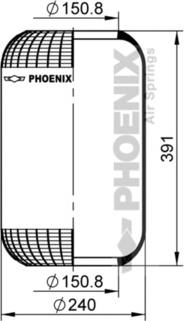 Phoenix 1 E 25 - Кожух пневматической рессоры avtokuzovplus.com.ua