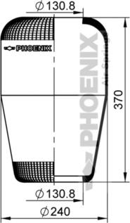 Phoenix 1 F 21 A - Кожух пневматической рессоры avtokuzovplus.com.ua