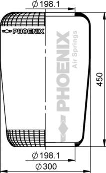 Phoenix 1 F 32 A - Кожух пневматичної ресори autocars.com.ua