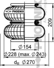 Phoenix 2 B 12 R - Кожух пневматической рессоры avtokuzovplus.com.ua