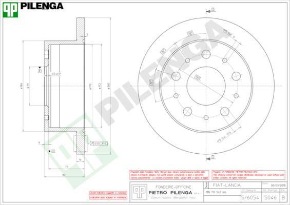 Pilenga 5046 - Тормозной диск avtokuzovplus.com.ua