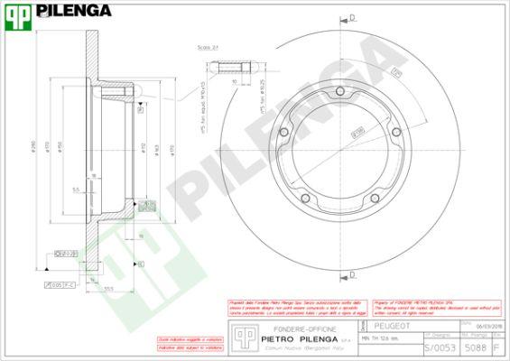 Pilenga 5088 - Тормозной диск avtokuzovplus.com.ua