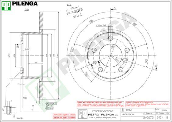 Pilenga 5124 - Тормозной диск autodnr.net