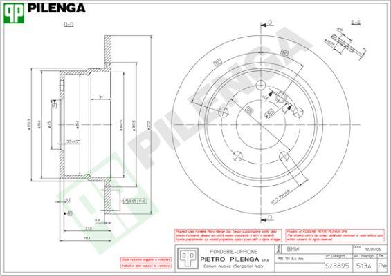 Pilenga 5134 - Гальмівний диск autocars.com.ua