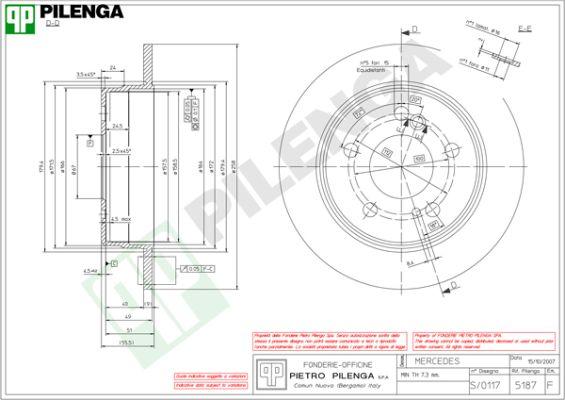 Pilenga 5187 - Тормозной диск autodnr.net