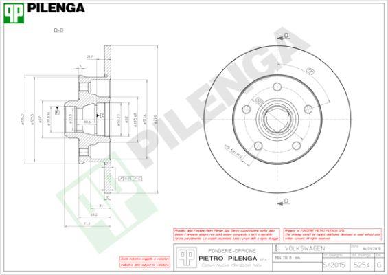 Pilenga 5254 - Гальмівний диск autocars.com.ua