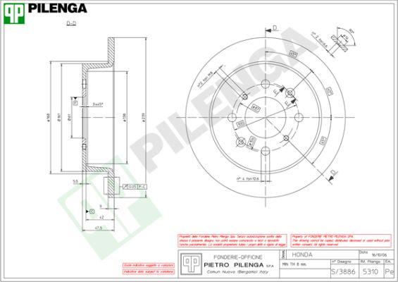 Pilenga 5310 - Тормозной диск avtokuzovplus.com.ua