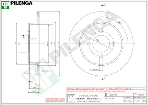 Pilenga 5395 - Тормозной диск autodnr.net