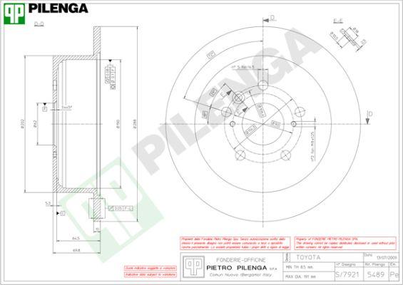 Pilenga 5489 - Тормозной диск autodnr.net