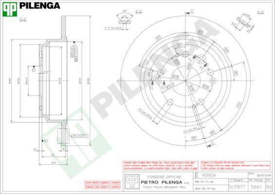 Pilenga 5661 - Гальмівний диск autocars.com.ua