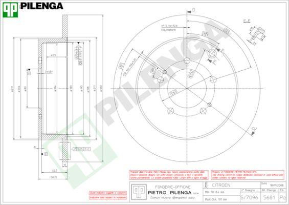 Pilenga 5681 - Гальмівний диск autocars.com.ua