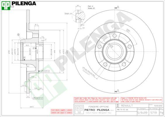 Pilenga 5719 - Тормозной диск avtokuzovplus.com.ua