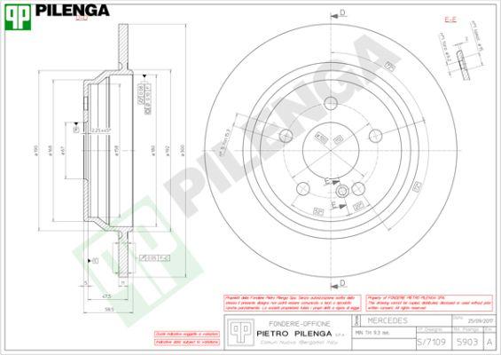 Pilenga 5903 - Тормозной диск avtokuzovplus.com.ua