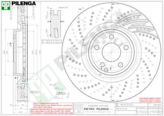 Pilenga V1002 - Тормозной диск avtokuzovplus.com.ua