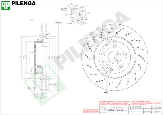 Pilenga V1011 - Тормозной диск avtokuzovplus.com.ua