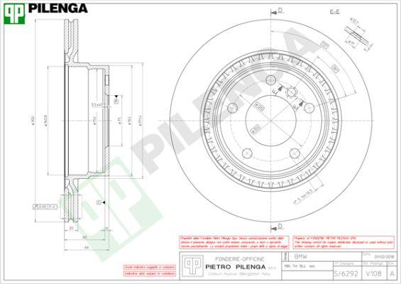 Pilenga V108 - Тормозной диск avtokuzovplus.com.ua