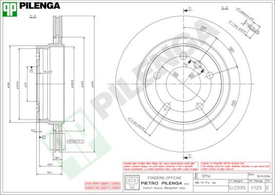 Pilenga V129 - Тормозной диск avtokuzovplus.com.ua