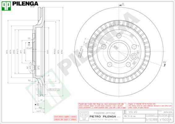 Pilenga V1500 - Гальмівний диск autocars.com.ua