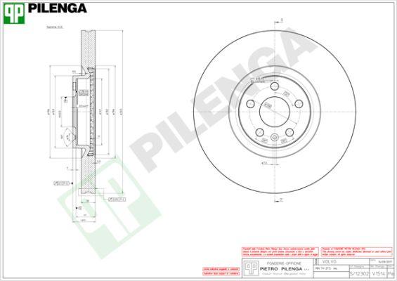 Pilenga V1514 - Тормозной диск avtokuzovplus.com.ua