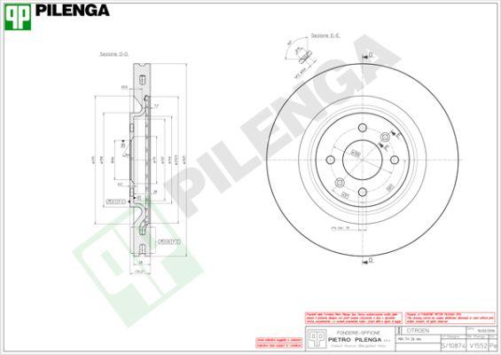 Pilenga V1552 - Тормозной диск autodnr.net