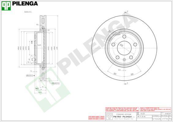 Pilenga V1710 - Тормозной диск avtokuzovplus.com.ua