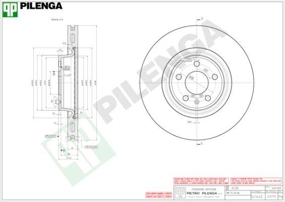 Pilenga V1711 - Тормозной диск avtokuzovplus.com.ua