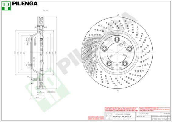Pilenga V1724R - Гальмівний диск autocars.com.ua