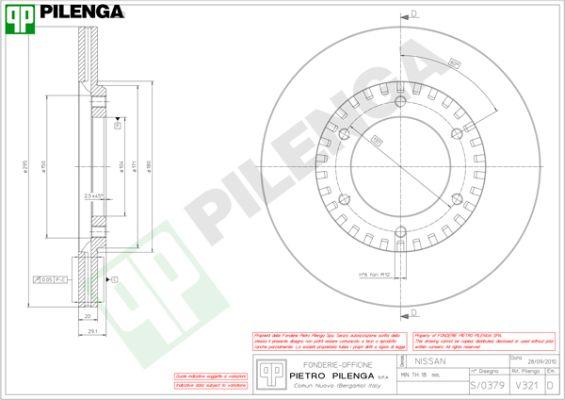 Pilenga V321 - Тормозной диск avtokuzovplus.com.ua