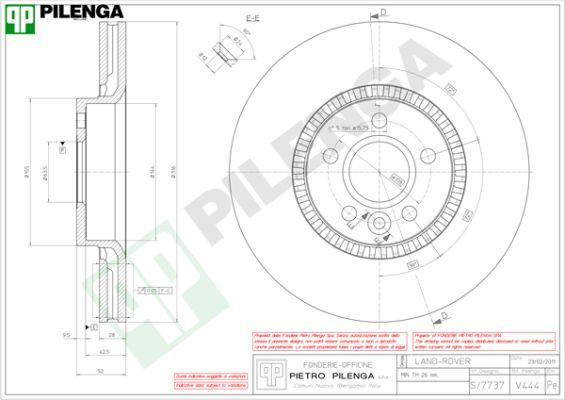 Pilenga V444 - Тормозной диск avtokuzovplus.com.ua