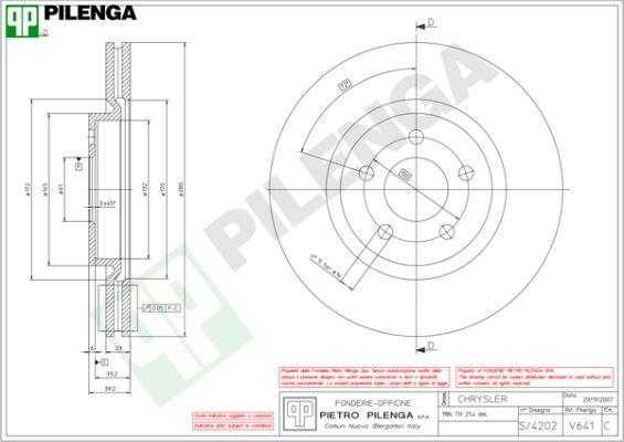 Pilenga V641 - Тормозной диск autodnr.net