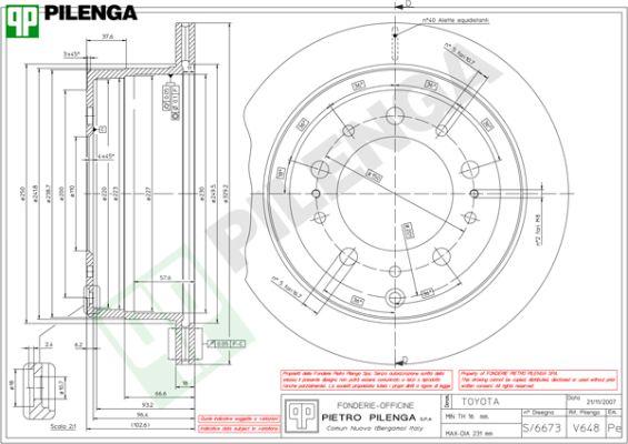 Pilenga V648 - Тормозной диск avtokuzovplus.com.ua