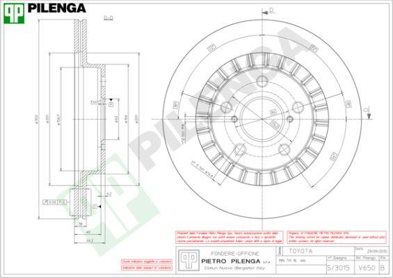 Pilenga V650 - Тормозной диск avtokuzovplus.com.ua