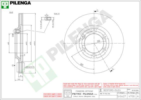 Pilenga V700 - Тормозной диск autodnr.net