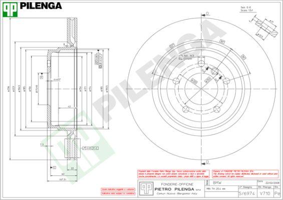 Pilenga V710 - Гальмівний диск autocars.com.ua