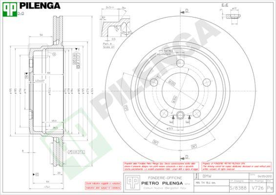 Pilenga V726 - Тормозной диск avtokuzovplus.com.ua