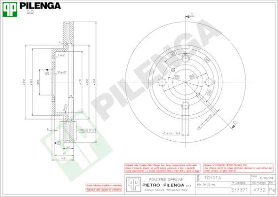 Pilenga V732 - Тормозной диск autodnr.net