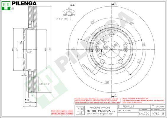 Pilenga V782 - Тормозной диск avtokuzovplus.com.ua